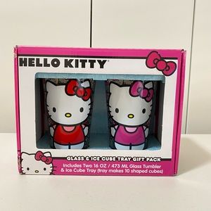 Hello Kitty Glass &  Ice Cube Tray Gift Pack (NIB) LAST ONE